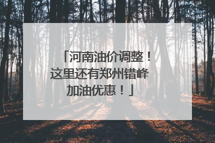 河南油价调整！这里还有郑州错峰加油优惠！