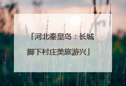河北秦皇岛：长城脚下村庄美旅游兴