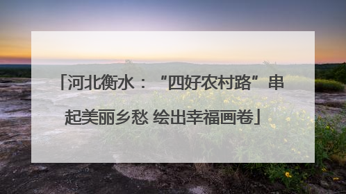 河北衡水：“四好农村路”串起美丽乡愁 绘出幸福画卷