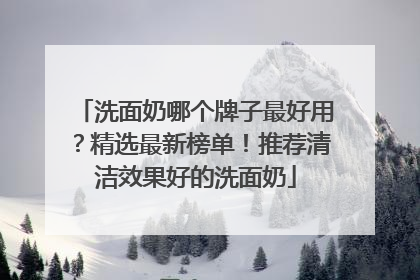 洗面奶哪个牌子最好用？精选最新榜单！推荐清洁效果好的洗面奶