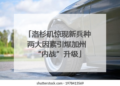 洛杉矶惊现新兵种 两大因素引爆加州“内战”升级