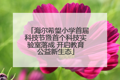 海尔希望小学首届科技节暨首个科技实验室落成 开启教育公益新生态