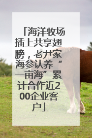 海洋牧场插上共享翅膀，老尹家海参认养“一亩海”累计合作近200企业客户