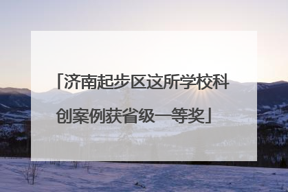 济南起步区这所学校科创案例获省级一等奖