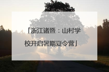 浙江诸暨：山村学校开启暑期夏令营