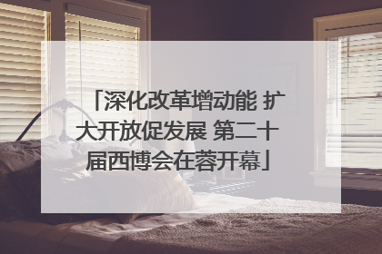 深化改革增动能 扩大开放促发展 第二十届西博会在蓉开幕