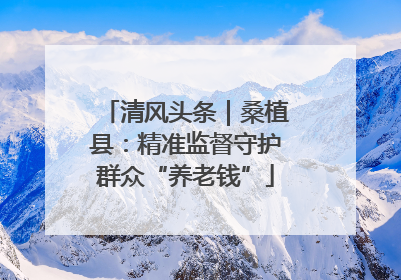 清风头条｜桑植县：精准监督守护群众“养老钱”