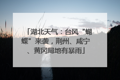 湖北天气：台风“蝴蝶”来袭，荆州、咸宁、黄冈局地有暴雨