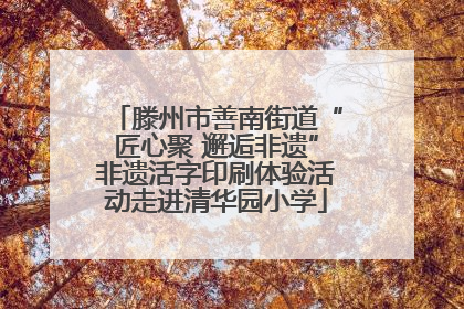 滕州市善南街道“匠心聚 邂逅非遗”非遗活字印刷体验活动走进清华园小学