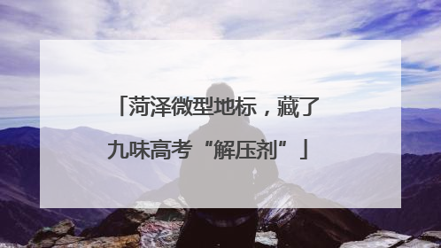 菏泽微型地标，藏了九味高考“解压剂”