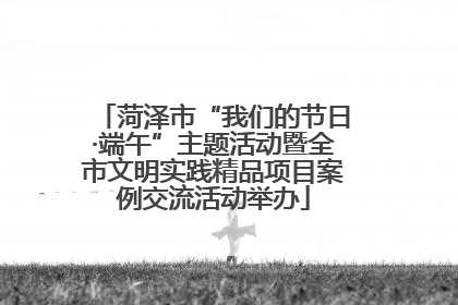 菏泽市“我们的节日·端午”主题活动暨全市文明实践精品项目案例交流活动举办