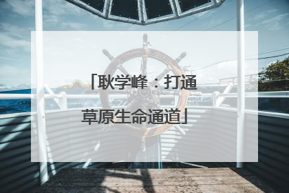 耿学峰：打通草原生命通道