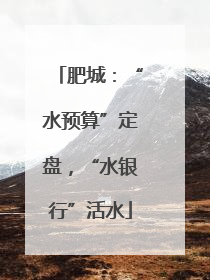 肥城：“水预算”定盘，“水银行”活水