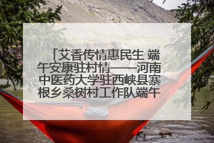艾香传情惠民生 端午安康驻村情——河南中医药大学驻西峡县寨根乡桑树村工作队端午中医惠民记