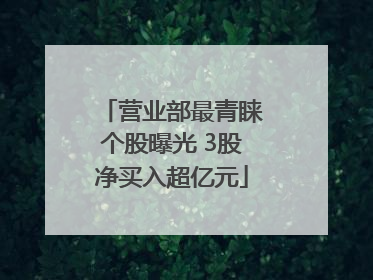 营业部最青睐个股曝光 3股净买入超亿元