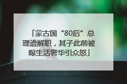 蒙古国“80后”总理遭解职，其子此前被曝生活奢华引众怒