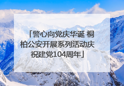 警心向党庆华诞 桐柏公安开展系列活动庆祝建党104周年