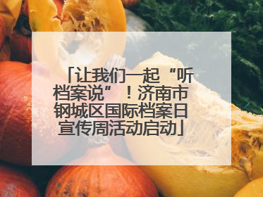 让我们一起“听档案说”！济南市钢城区国际档案日宣传周活动启动