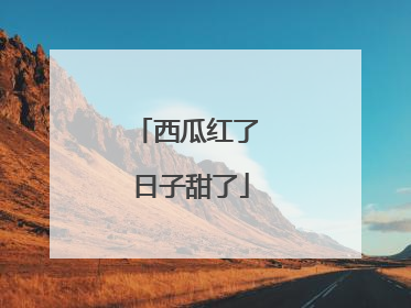 西瓜红了 日子甜了