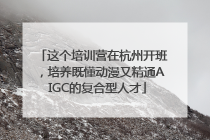 这个培训营在杭州开班，培养既懂动漫又精通AIGC的复合型人才