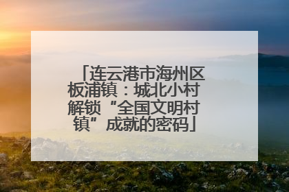 连云港市海州区板浦镇：城北小村解锁“全国文明村镇”成就的密码