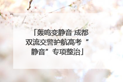 轰鸣变静音 成都双流交警护航高考“静音”专项整治