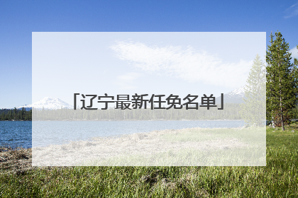 辽宁最新任免名单