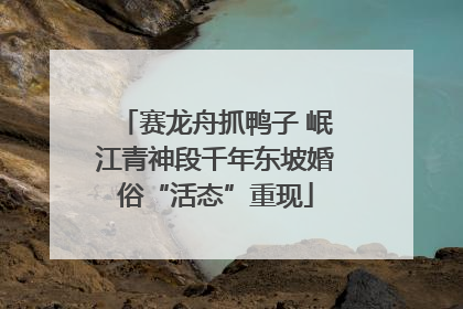赛龙舟抓鸭子 岷江青神段千年东坡婚俗“活态”重现