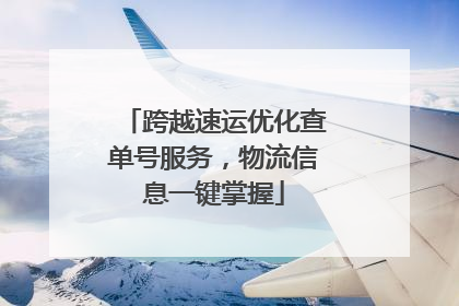 跨越速运优化查单号服务，物流信息一键掌握