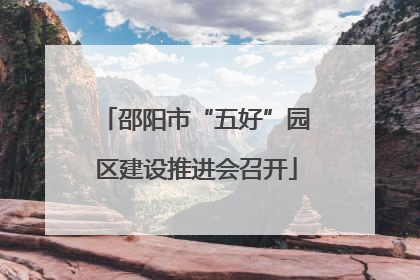 邵阳市“五好”园区建设推进会召开