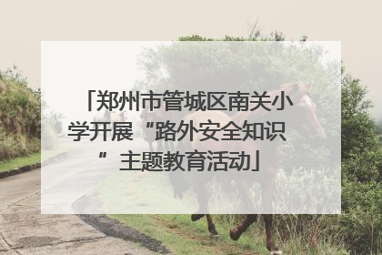 郑州市管城区南关小学开展“路外安全知识”主题教育活动