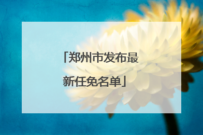郑州市发布最新任免名单