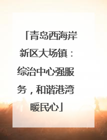 青岛西海岸新区大场镇：综治中心强服务，和谐港湾暖民心
