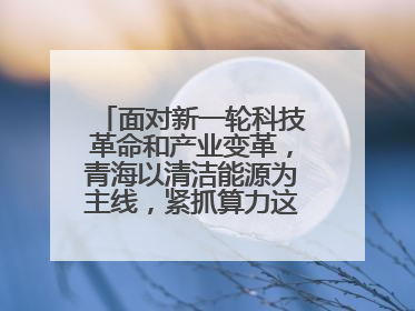 面对新一轮科技革命和产业变革，青海以清洁能源为主线，紧抓算力这个数字经济的“血液”、科技主权的“筹码”、产业升级的“杠杆”、绿色转型的“支点”，勇于撬动国家“双碳”战略、“东数西算”工程重大发展新机遇