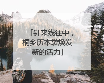 针来线往中，桐乡历本袋焕发新的活力