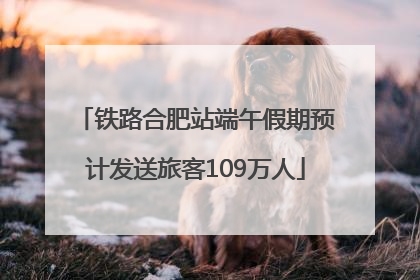 铁路合肥站端午假期预计发送旅客109万人