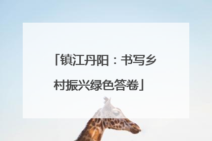 镇江丹阳：书写乡村振兴绿色答卷