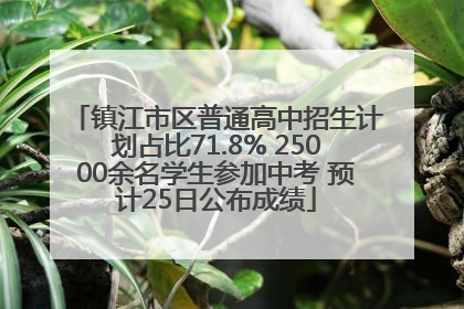 镇江市区普通高中招生计划占比71.8% 25000余名学生参加中考 预计25日公布成绩