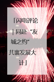 闪电评论｜同赴“友城之约” 共襄发展大计