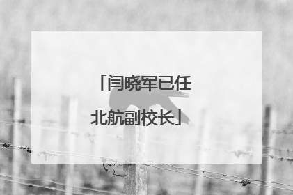 闫晓军已任北航副校长