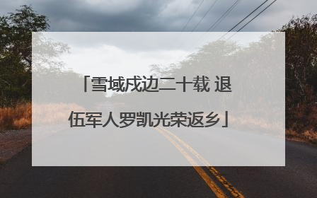雪域戍边二十载 退伍军人罗凯光荣返乡