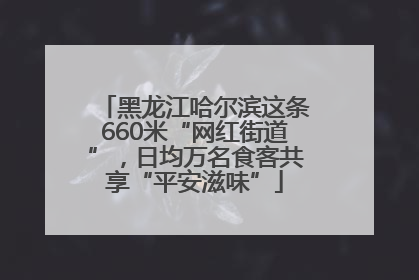 黑龙江哈尔滨这条660米“网红街道”，日均万名食客共享“平安滋味”