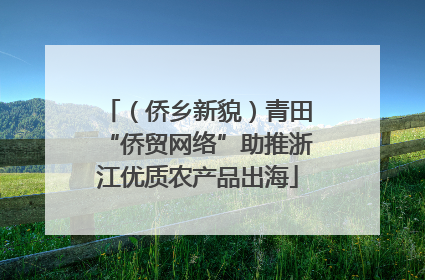 （侨乡新貌）青田“侨贸网络”助推浙江优质农产品出海