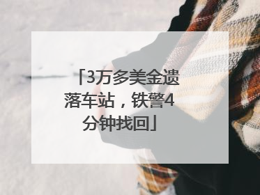 3万多美金遗落车站，铁警4分钟找回