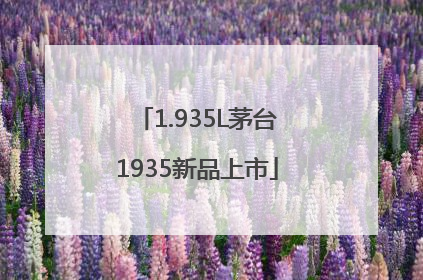 1.935L茅台1935新品上市