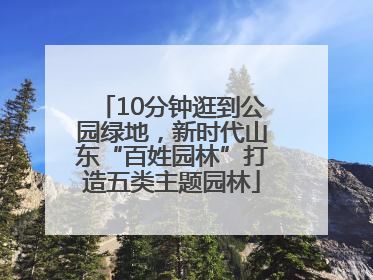 10分钟逛到公园绿地，新时代山东“百姓园林”打造五类主题园林