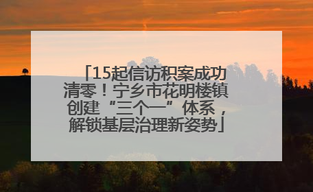 15起信访积案成功清零！宁乡市花明楼镇创建“三个一”体系，解锁基层治理新姿势