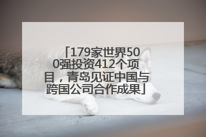 179家世界500强投资412个项目，青岛见证中国与跨国公司合作成果