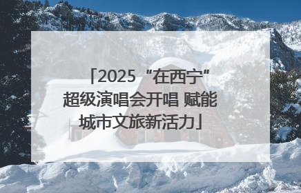 2025“在西宁”超级演唱会开唱 赋能城市文旅新活力