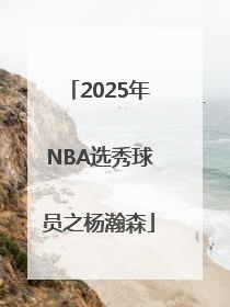 2025年NBA选秀球员之杨瀚森